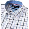 Alimens & Gentle Men’s Plaid Button Down Shirts Cotton Long Sleeve Dress Shirts Regular Fit Gingham Shirts(Navy  Gingham)