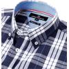 Alimens & Gentle Men’s Plaid Button Down Shirts Cotton Long Sleeve Dress Shirts Regular Fit Gingham Shirts(Navy Blue plaid)
