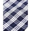 Alimens & Gentle Men’s Plaid Button Down Shirts Cotton Long Sleeve Dress Shirts Regular Fit Gingham Shirts(Navy Blue plaid)