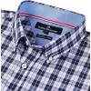 Alimens & Gentle Men’s Plaid Button Down Shirts Cotton Long Sleeve Dress Shirts Regular Fit Gingham Shirts(Navy Plaid)