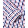 Alimens & Gentle Men’s Plaid Button Down Shirts Cotton Long Sleeve Dress Shirts Regular Fit Gingham Shirts(Navy Red  Plaid 2)