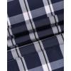 Alimens & Gentle Men’s Plaid Button Down Shirts Cotton Long Sleeve Dress Shirts Regular Fit Gingham Shirts(Navy White Plaid)