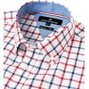 Alimens & Gentle Men’s Plaid Button Down Shirts Cotton Long Sleeve Dress Shirts Regular Fit Gingham Shirts(Red  Gingham)
