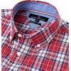 Alimens & Gentle Men’s Plaid Button Down Shirts Cotton Long Sleeve Dress Shirts Regular Fit Gingham Shirts(Red  Medium Plaid)