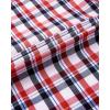 Alimens & Gentle Men’s Plaid Button Down Shirts Cotton Long Sleeve Dress Shirts Regular Fit Gingham Shirts(Red Black  Check)