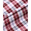 Alimens & Gentle Men’s Plaid Button Down Shirts Cotton Long Sleeve Dress Shirts Regular Fit Gingham Shirts(Red Plaid)