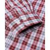 Alimens & Gentle Men’s Plaid Button Down Shirts Cotton Long Sleeve Dress Shirts Regular Fit Gingham Shirts(Red Plaid)