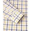 Alimens & Gentle Men’s Plaid Button Down Shirts Cotton Long Sleeve Dress Shirts Regular Fit Gingham Shirts(Yellow  Gingham)
