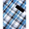 Alimens & Gentle Mens Plaid Short Sleeve Button Down Shirts Cotton Regular Fit Casual Gingham Shirts(Black Blue Plaid)
