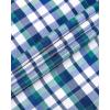 Alimens & Gentle Mens Plaid Short Sleeve Button Down Shirts Cotton Regular Fit Casual Gingham Shirts(Black Green Check)