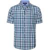 Alimens & Gentle Mens Plaid Short Sleeve Button Down Shirts Cotton Regular Fit Casual Gingham Shirts(Black Green Check)