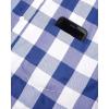 Alimens & Gentle Mens Plaid Short Sleeve Button Down Shirts Cotton Regular Fit Casual Gingham Shirts(Blue Buffalo)