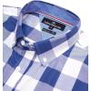 Alimens & Gentle Mens Plaid Short Sleeve Button Down Shirts Cotton Regular Fit Casual Gingham Shirts(Blue Buffalo)