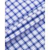 Alimens & Gentle Mens Plaid Short Sleeve Button Down Shirts Cotton Regular Fit Casual Gingham Shirts(Blue Gingham)