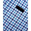 Alimens & Gentle Mens Plaid Short Sleeve Button Down Shirts Cotton Regular Fit Casual Gingham Shirts(Blue Navy Check)