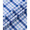 Alimens & Gentle Mens Plaid Short Sleeve Button Down Shirts Cotton Regular Fit Casual Gingham Shirts(Blue Navy Plaid)