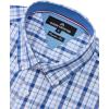 Alimens & Gentle Mens Plaid Short Sleeve Button Down Shirts Cotton Regular Fit Casual Gingham Shirts(Blue Navy Plaid)