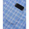 Alimens & Gentle Mens Plaid Short Sleeve Button Down Shirts Cotton Regular Fit Casual Gingham Shirts(Blue Plaid)