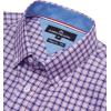 Alimens & Gentle Mens Plaid Short Sleeve Button Down Shirts Cotton Regular Fit Casual Gingham Shirts(Blue Red Gingham)