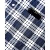 Alimens & Gentle Mens Plaid Short Sleeve Button Down Shirts Cotton Regular Fit Casual Gingham Shirts(Navy Blue Plaid)