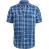 Alimens & Gentle Mens Plaid Short Sleeve Button Down Shirts Cotton Regular Fit Casual Gingham Shirts(Navy White Check)