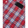 Alimens & Gentle Mens Plaid Short Sleeve Button Down Shirts Cotton Regular Fit Casual Gingham Shirts(Red Blue Plaid)