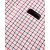 Alimens & Gentle Mens Plaid Short Sleeve Button Down Shirts Cotton Regular Fit Casual Gingham Shirts(Red Check)
