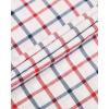 Alimens & Gentle Mens Plaid Short Sleeve Button Down Shirts Cotton Regular Fit Casual Gingham Shirts(Red Check)
