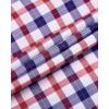 Alimens & Gentle Mens Plaid Short Sleeve Button Down Shirts Cotton Regular Fit Casual Gingham Shirts(Red Navy Check)