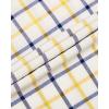 Alimens & Gentle Mens Plaid Short Sleeve Button Down Shirts Cotton Regular Fit Casual Gingham Shirts(Yellow Check)