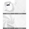 Alimens & Gentle Mens Short Sleeve Dress Shirt Wrinkle Free Solid Casual Button Down Shirts for Summer Business Wedding(White)
