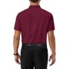 Alimens & Gentle Mens Short Sleeve Dress Shirts Regular Fit Stretch Wrinkle-Resistant Button Down Shirts(Burgundy)