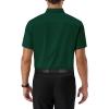 Alimens & Gentle Mens Short Sleeve Dress Shirts Regular Fit Stretch Wrinkle-Resistant Button Down Shirts(Dark Green)
