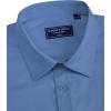 Alimens & Gentle Mens Short Sleeve Dress Shirts Regular Fit Stretch Wrinkle-Resistant Button Down Shirts(Dusty Blue)