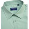 Alimens & Gentle Mens Short Sleeve Dress Shirts Regular Fit Stretch Wrinkle-Resistant Button Down Shirts(Green)