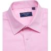 Alimens & Gentle Mens Short Sleeve Dress Shirts Regular Fit Stretch Wrinkle-Resistant Button Down Shirts(Pink)