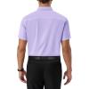 Alimens & Gentle Mens Short Sleeve Dress Shirts Regular Fit Stretch Wrinkle-Resistant Button Down Shirts(Purple)