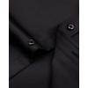 Alimens & Gentle Mens Short Sleeve Dress Shirts Wrinkle Free Solid Casual Button Down Shirts with Pocket(All Black)