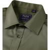 Alimens & Gentle Mens Short Sleeve Dress Shirts Wrinkle Free Solid Casual Button Down Shirts with Pocket(Army Green)