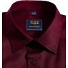 Alimens & Gentle Mens Short Sleeve Dress Shirts Wrinkle Free Solid Casual Button Down Shirts with Pocket(A-wine Red)
