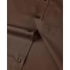 Alimens & Gentle Mens Short Sleeve Dress Shirts Wrinkle Free Solid Casual Button Down Shirts with Pocket(Brown)