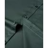 Alimens & Gentle Mens Short Sleeve Dress Shirts Wrinkle Free Solid Casual Button Down Shirts with Pocket(Dark Green)
