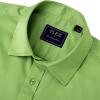 Alimens & Gentle Mens Short Sleeve Dress Shirts Wrinkle Free Solid Casual Button Down Shirts with Pocket(Grass Green)