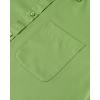 Alimens & Gentle Mens Short Sleeve Dress Shirts Wrinkle Free Solid Casual Button Down Shirts with Pocket(Grass Green)