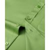 Alimens & Gentle Mens Short Sleeve Dress Shirts Wrinkle Free Solid Casual Button Down Shirts with Pocket(Grass Green)