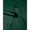 Alimens & Gentle Mens Short Sleeve Dress Shirts Wrinkle Free Solid Casual Button Down Shirts with Pocket(Hunter Green)
