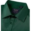 Alimens & Gentle Mens Short Sleeve Dress Shirts Wrinkle Free Solid Casual Button Down Shirts with Pocket(Hunter Green)