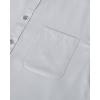 Alimens & Gentle Mens Short Sleeve Dress Shirts Wrinkle Free Solid Casual Button Down Shirts with Pocket(Light Grey)