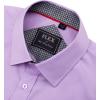 Alimens & Gentle Mens Short Sleeve Dress Shirts Wrinkle Free Solid Casual Button Down Shirts with Pocket(Light Purple)