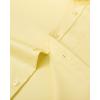 Alimens & Gentle Mens Short Sleeve Dress Shirts Wrinkle Free Solid Casual Button Down Shirts with Pocket(Light Yellow)